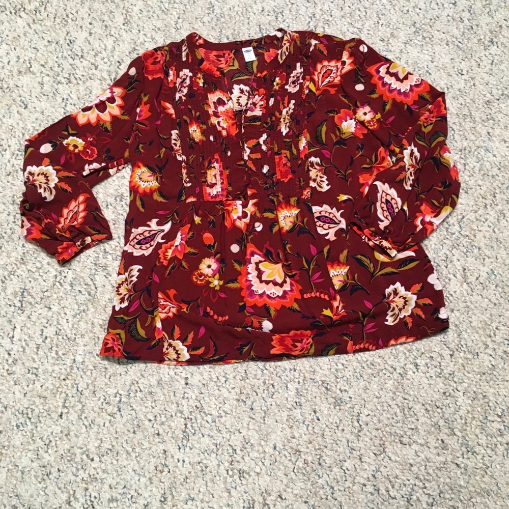 Vibrant Floral Boho Style Blouse